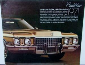 1971 Cadillac Fleetwood Deville Eldorado Calais Sales Brochure Original