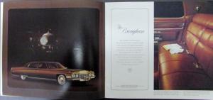 1972 Cadillac Fleetwood Brougham 75 Eldorado Deville Calais Small Sale Brochure