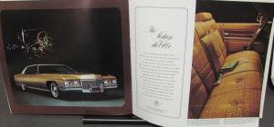 1972 Cadillac Fleetwood Brougham 75 Eldorado Deville Calais Small Sale Brochure