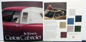 1972 Cadillac Eldorado Custom Cabriolet Color Sales Brochure Folder Original