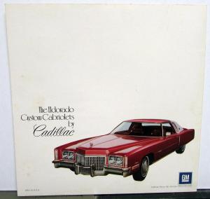 1972 Cadillac Eldorado Custom Cabriolet Color Sales Brochure Folder Original