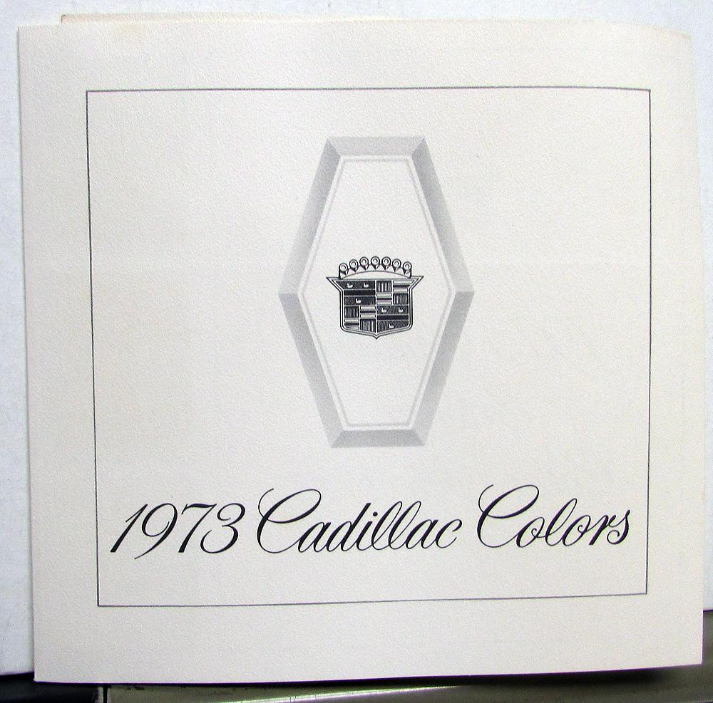 1973 Cadillac Exterior Firemist Color Paint Chips Sales Brochure Folder Original