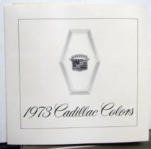 1973 Cadillac Exterior Firemist Color Paint Chips Sales Brochure Folder Original