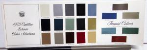 1973 Cadillac Exterior Firemist Color Paint Chips Sales Brochure Folder Original