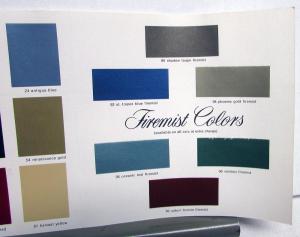 1973 Cadillac Exterior Firemist Color Paint Chips Sales Brochure Folder Original