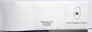 1973 Cadillac Exterior Firemist Color Paint Chips Sales Brochure Folder Original
