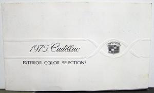 1975 Cadillac Exterior Colors & Firemist Paint Chips Sales Brochure Folder Orig