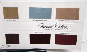 1975 Cadillac Exterior Colors & Firemist Paint Chips Sales Brochure Folder Orig