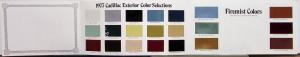 1977 Cadillac Exterior Colors Paint Chips Sales Brochure Folder Original