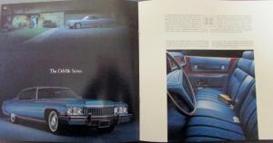 1973 Cadillac Fleetwood Brougham 75 Eldorado DeVille Calais Sales Brochure Orig