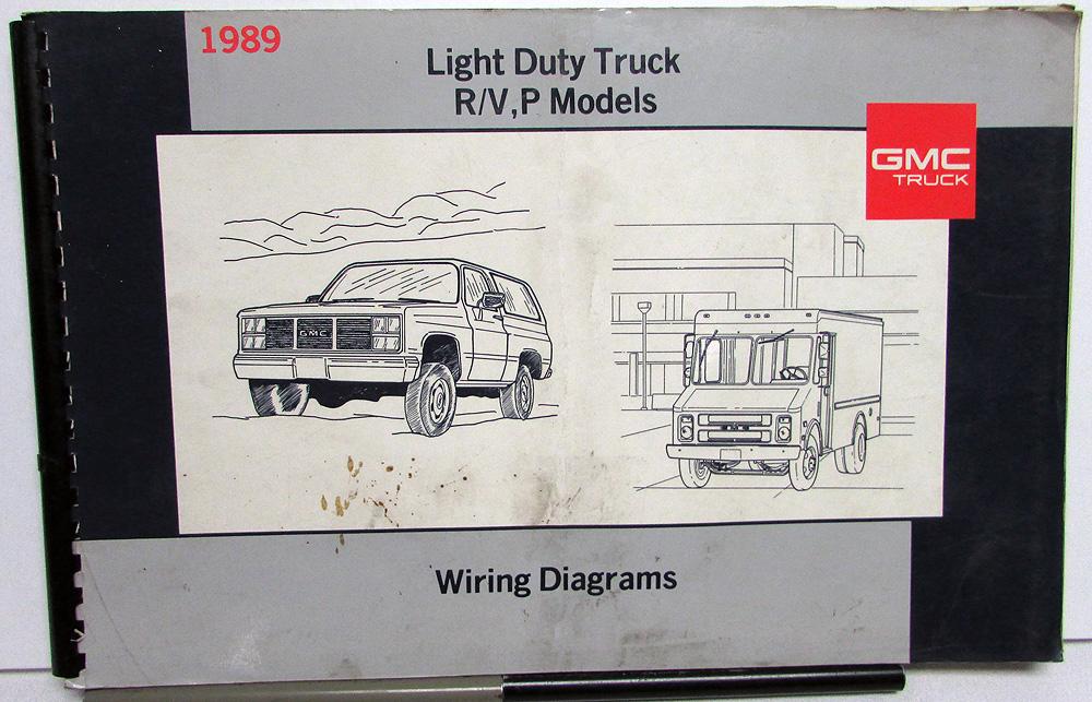 1989 GMC Electrical Wiring Diagram Dealer Service Manual Light Duty