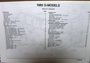 1989 GMC Electrical Wiring Diagram Dealer Service Manual Light Duty G Van Model