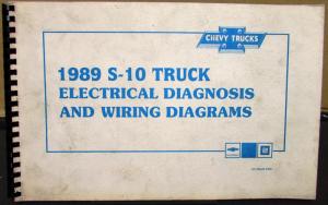 1989 Chevrolet Electrical Wiring Diagram Dealer Service Manual S-10 Truck Model