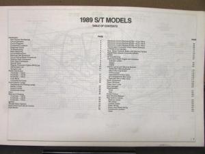 1989 Chevrolet Electrical Wiring Diagram Dealer Service Manual S-10 Truck Model