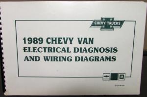 1989 Chevrolet Electrical Wiring Diagram Dealer Service Manual Chevy Van Model