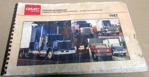 1987 GMC Electrical Wiring Diagram Dealer Service Medium/ HD Truck