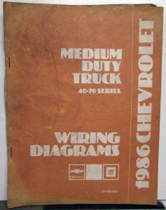 1986 Chevrolet Electrical Wiring Diagram Dealer Manual Medium Duty 40-70 Series