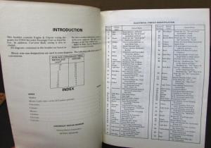 1980 Chevrolet Electrical Wiring Diagram Dealer Manual All Passenger Cars