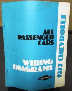 1977 Chevrolet Electrical Wiring Diagram Dealer Manual All Passenger Cars