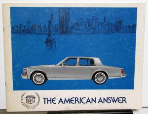 1976 Cadillac Seville Comparison Mercedes Volvo BMW Jaguar & More Sales Brochure