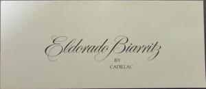1976 Cadillac Eldorado Biarritz Color Sales Brochure Folder Original