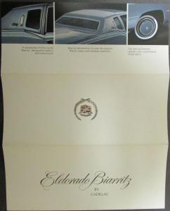 1976 Cadillac Eldorado Biarritz Color Sales Brochure Folder Original