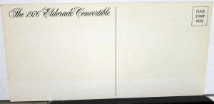 1976 Cadillac Eldorado Convertible Post Card Original Color