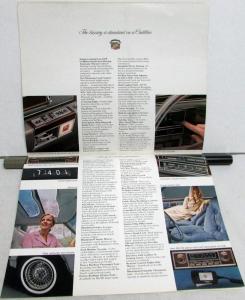 1978 Cadillac Fleetwood deVille Eldorado Biarritz Seville Sales Brochure Orig