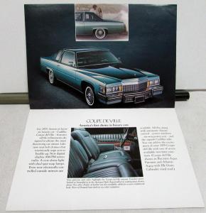 1979 Cadillac Fleetwood deVille Eldorado Seville Color Sales Brochure Original