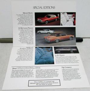 1979 Cadillac Fleetwood deVille Eldorado Seville Color Sales Brochure Original