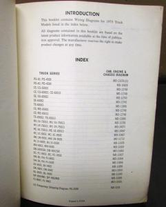 1975 Chevrolet Electrical Wiring Diagram Dealer Manual Medium & H/D Trucks