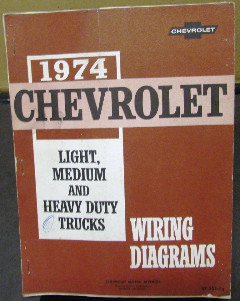 1974 Chevrolet Electrical Wiring Diagram Dealer Manual Light Medium & H/D Trucks