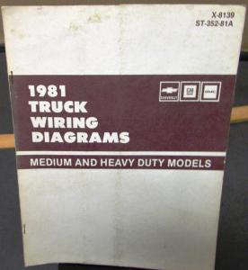 1981 Chevrolet GMC Electrical Wiring Diagram Dealer Manual Medium H/D Truck