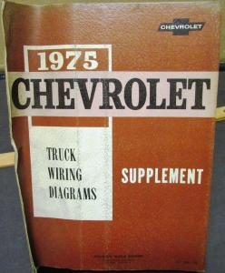 1975 Chevrolet  Electrical Wiring Diagram Dealer Manual Supplement Truck