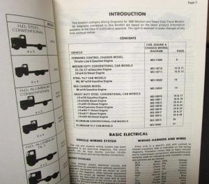 1980 GMC Chevy Electrical Wiring Diagram Dealer Manual Truck Medium & H/D Models