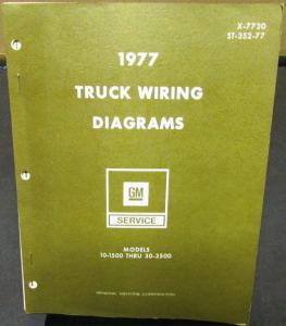 1977 GMC Chevy Electrical Wiring Diagram Manual Truck 10-1500 Thru 30-3500