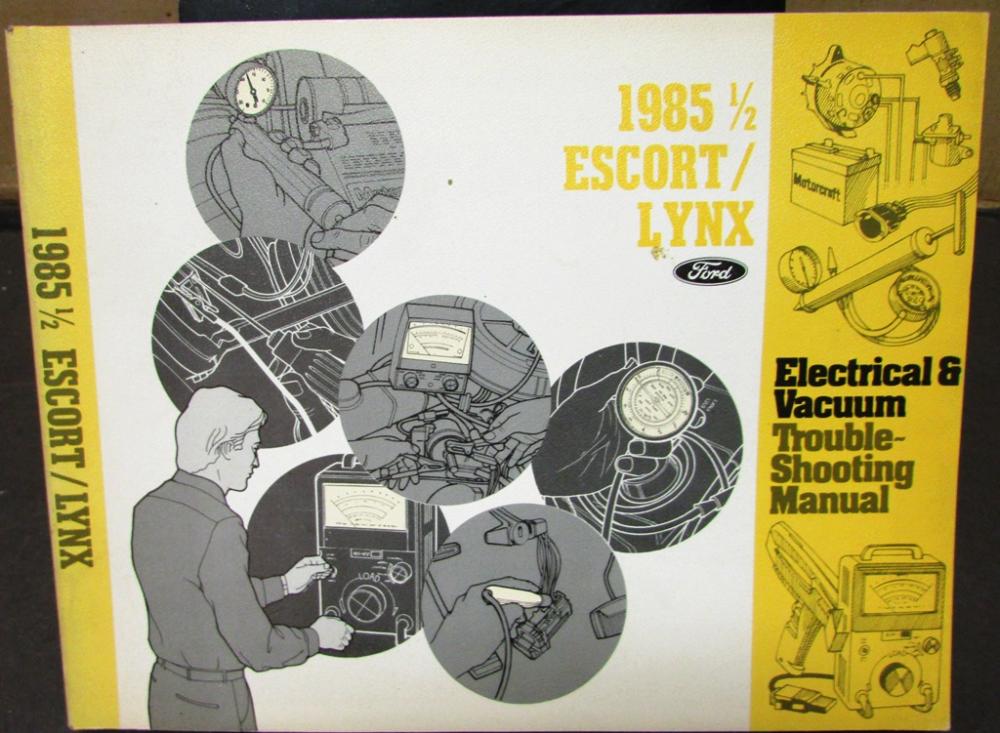 1985 Ford Mercury Dealer Electrical & Vacuum Diagram Manual Escort Lynx