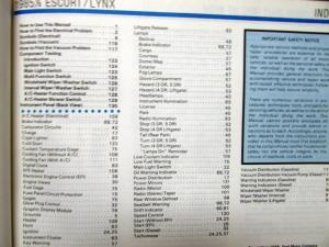 1985 Ford Mercury Dealer Electrical & Vacuum Diagram Manual Escort Lynx