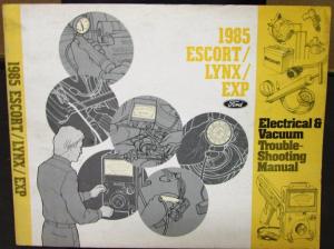 1985 Ford Mercury Dealer Electrical & Vacuum Diagram Manual Escort Lynx EXP