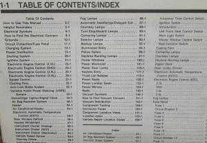 1991 Ford Taurus Mercury Sable Electrical & Vacuum Trouble Shop Service Manual