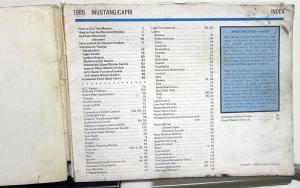 1985 Ford Mercury Dealer Electrical & Vacuum Diagram Manual Mustang Capri