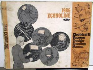 1986 Ford Dealer Electrical & Vacuum Diagram Service Manual Econoline Van