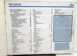 1986 Ford Dealer Electrical & Vacuum Diagram Service Manual Econoline Van