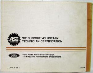 1986 Ford Dealer Electrical & Vacuum Diagram Service Manual Merkur XR4Ti
