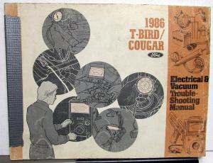 1986 Ford Mercury Dealer Electrical & Vacuum Diagram Manual ThunderBird Cougar