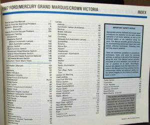 1987 Mercury Dealer Electrical & Vacuum Diagram Service Manual Grand Marquis