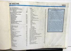 1987 Ford Dealer Electrical & Vacuum Diagram Service Manual Mustang