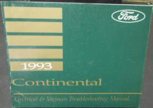 1993 Lincoln Continental Electrical & Vacuum Trouble Shoot Shop Service Manual