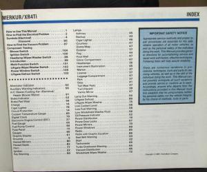 1988 Ford Dealer Electrical & Vacuum Diagram Service Manual Merkur XR4Ti