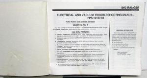 1993 Ford Ranger Truck Electrical & Vacuum Trouble Shooting Shop Service Manual